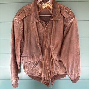 Roundtree & Yorke Brown Bomber Jacket